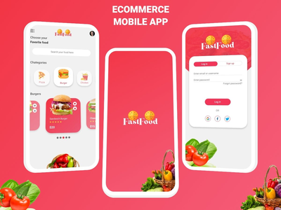 在线食品配送移动应用模板设计(Online Food Delivery Mobile App Template Design)