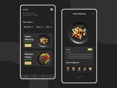 在线食品移动应用程序设计。(Online Food Mobile App Design.)