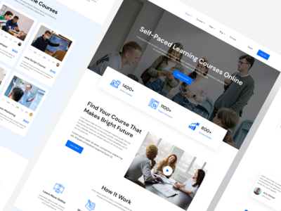 在线教育课程登陆页面设计(Online Education Course Landing Page Design)