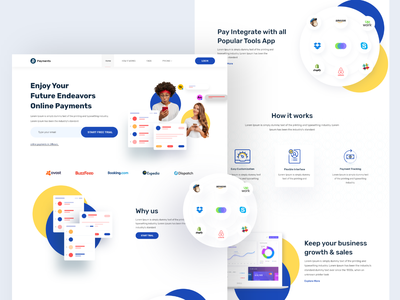 在线支付登陆页面(online payments landing page)
