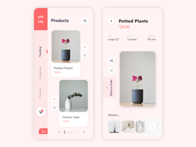 在线植物商店 iOS 应用程序概念(Online Plant Shop iOS App Concept)