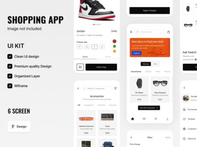 在线购物应用程序 - UI/UX(Online shopping app - UI/UX)
