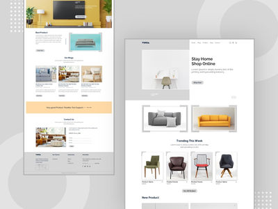 在线购物登陆页面模板设计(Online Shopping Landing Page Template Design)