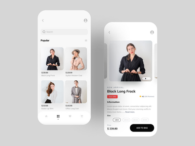 在线购物商店 App UI 设计(Online Shopping Store App UI Design)