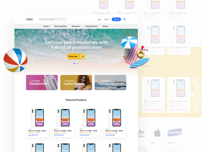 电子商务网站 - Figma - 在线商店(E-commerce Website - Figma - Online Store)