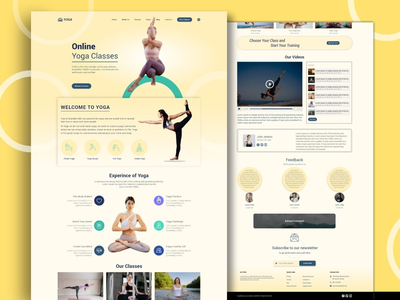 在线瑜伽和冥想课程登陆页面(Online Yoga & Meditation Classes Landing Page)