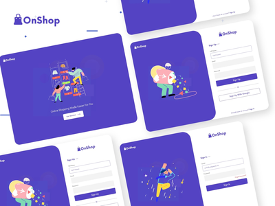 OnShop-Web 登录和注册设计(OnShop-Web  Sign In & Sign Up Design)