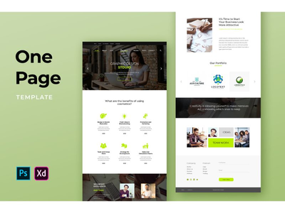 企业业务一页模板(Corporate Business One Page Templates)