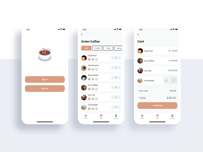 咖啡订单应用程序概念(Coffee Order App Concept)