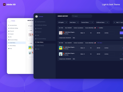 使用 Adobe XD 进行仪表板设计（浅色和深色版）(Dashboard Design With Adobe XD (Light and Dark Version))