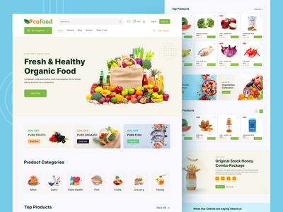 有机食品电子商务登陆页面(Organic Food Ecommerce Landing Page)