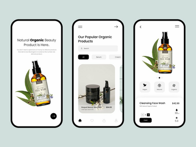 有机护肤品UI设计(Organic Skin Care Product Ui Design)
