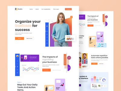 商业组织登陆页面设计(The Business Organize landing page design)