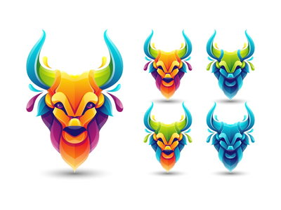 折纸动物标志设计(Origami animal logo design)