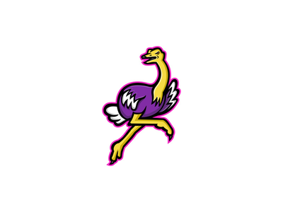 鸵鸟跑吉祥物(Ostrich Running Mascot)
