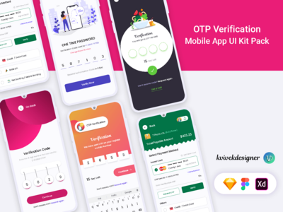 OTP 验证屏幕移动应用程序 UI 包(OTP Verification Screen Mobile App UI Pack)