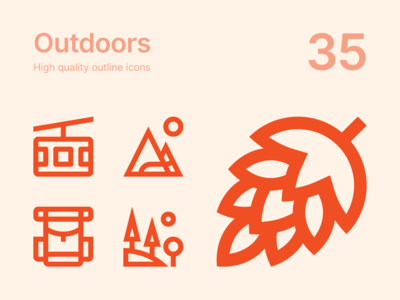 户外图标(Outdoors icons)