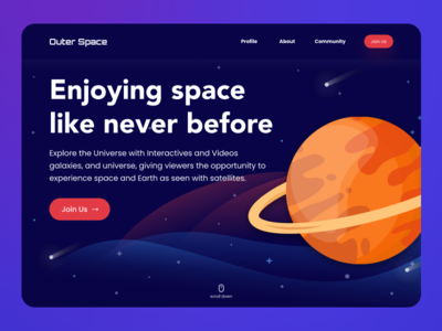 外层空间登陆页面(Outer Space Landing Page)