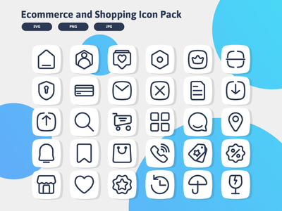 （大纲）Web 电子商务和购物图标包((Outline) Web Ecommerce and Shopping Icon Pack)