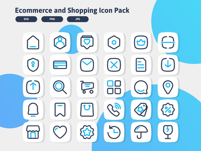 （轮廓颜色）Web 电子商务和购物图标包((Outline Color) Web Ecommerce and Shopping Icon Pack)