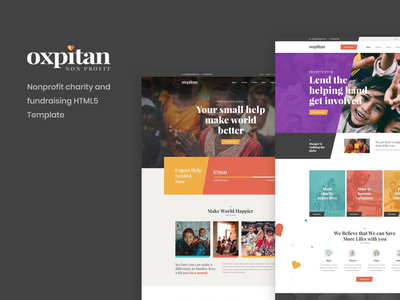 Oxpitan - 非营利慈善和筹款 HTML5(Oxpitan - Nonprofit Charity and Fundraising HTML5)