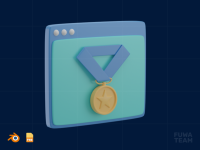 页面排名 - 3D SEO 插图(Page Ranking - 3D SEO Illustration)