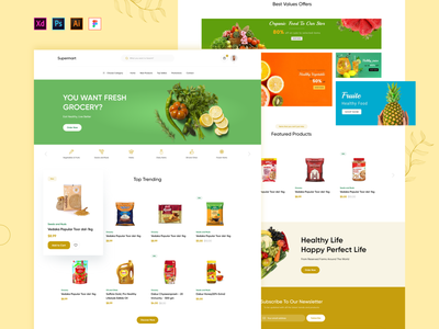 极简超市（杂货店网站）(minimal supermart(Grocery website))
