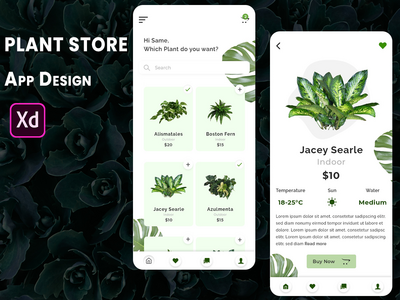 植物商店应用程序设计(Plant Store App Design)