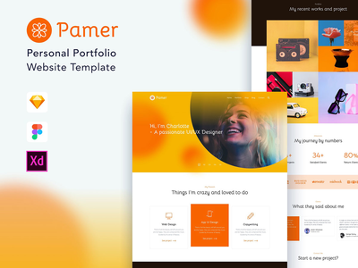 Pamer - 个人投资组合网站模板(Pamer - Personal Portfolio Website Template)