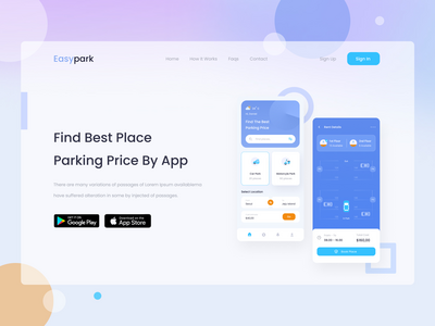 Parkig 登陆页面 - Uixasset(Parkig Landing Page - Uixasset)