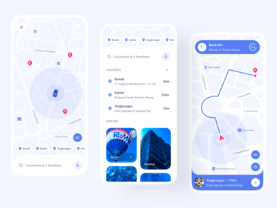 停车应用程序界面(Parking App UI)