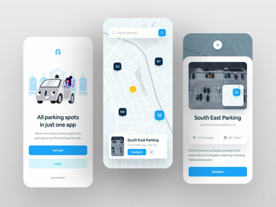 停车App UI设计(Parking App UI Design)