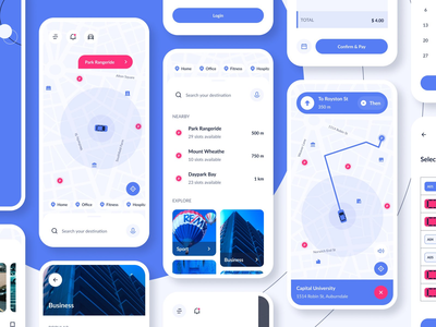 Parkirin : 停车应用程序 UI 套件(Parkirin : Parking App UI Kit)