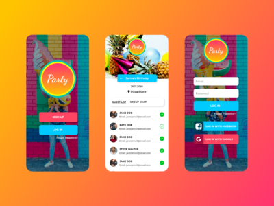派对策划移动应用(Party Planner Mobile App)
