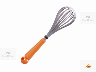 Pawon - 3D 厨房工具套装 / 蛋须(Pawon - 3D Kitchen Tools Set / Egg Whiskers)