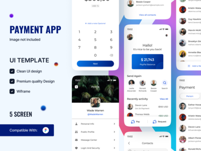 支付应用程序 - UI 工具包模板(Payment App - Ui Kits Template)