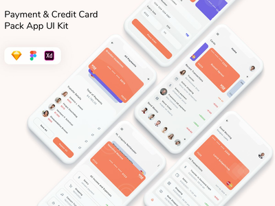 支付和信用卡包 App UI Kit(Payment & Credit Card Pack App UI Kit)