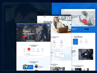 Payonline - 薪资和人力资源软件 PSD 模板(Payonline - Payroll & HR Software PSD Template)
