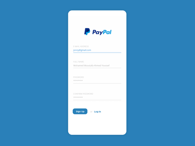 贝宝注册应用程序(Paypal Signup App)