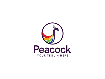 孔雀标志模板(Peacock Logo Template)