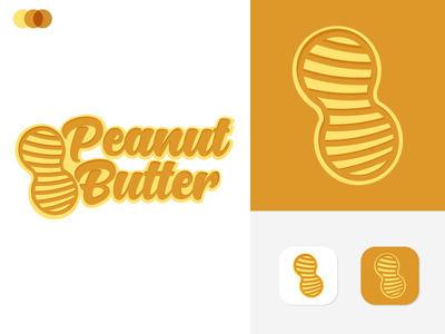 花生酱标志模板设计(Peanut Butter Logo Template Design)