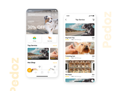 Pedoz - 宠物服务应用程序 UI 套件完整(Pedoz - Pet Service App UI Kit Full)