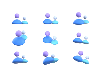 人 3D 图标(People 3D icon)