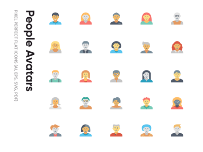 平面图标-人物头像(Flat Icon - People Avatars)