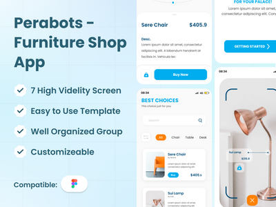 Perabots UI Kits - 家具店应用(Perabots UI Kits - Furniture Shop App)