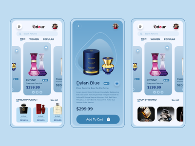 电子商务香水在线 iOS UIKIT(ECommerce Perfume Online iOS UIKIT)