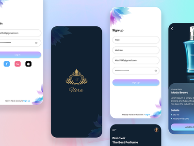 在线香水商店移动应用程序设计(Online Perfume Store Mobile App Design)