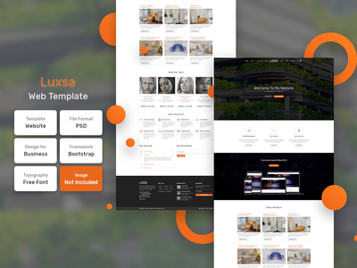 Luxsa 机构主页网页模板(Luxsa Agency Homepage Web Template)