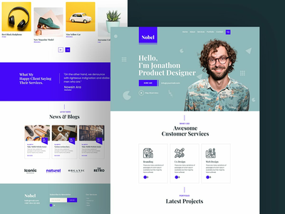 个人作品集登陆页面 - 设计师作品集(Personal Portfolio Landing Page - Designer Portfolio)