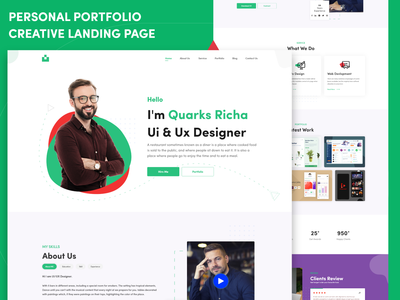 我的个人作品集创意登陆页面(My Personal Portfolio Creative Landing Page)